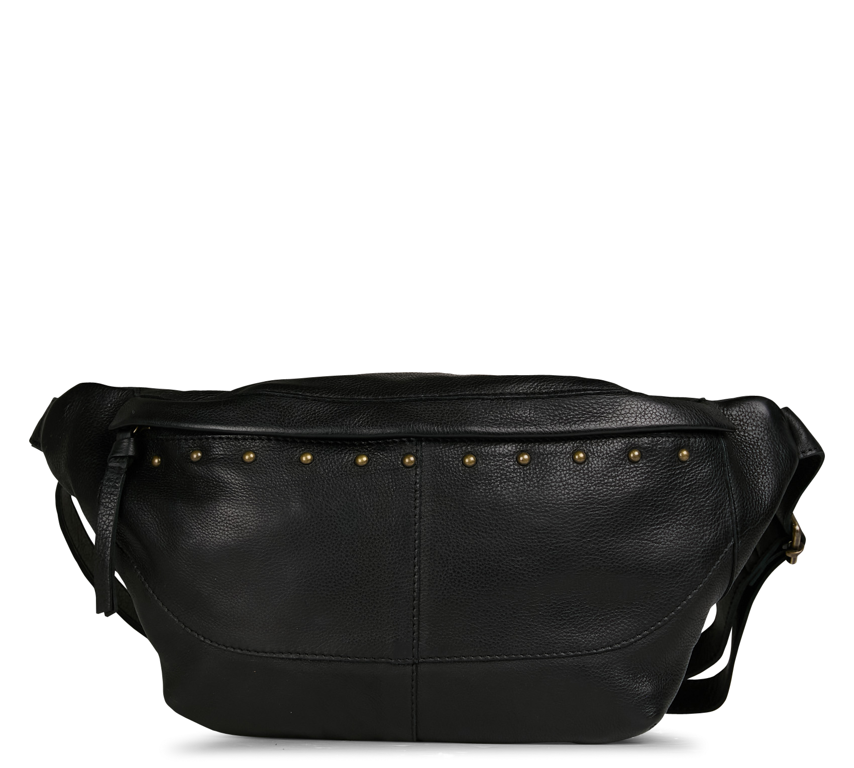 DAINO - Sac banane en cuir | Noir