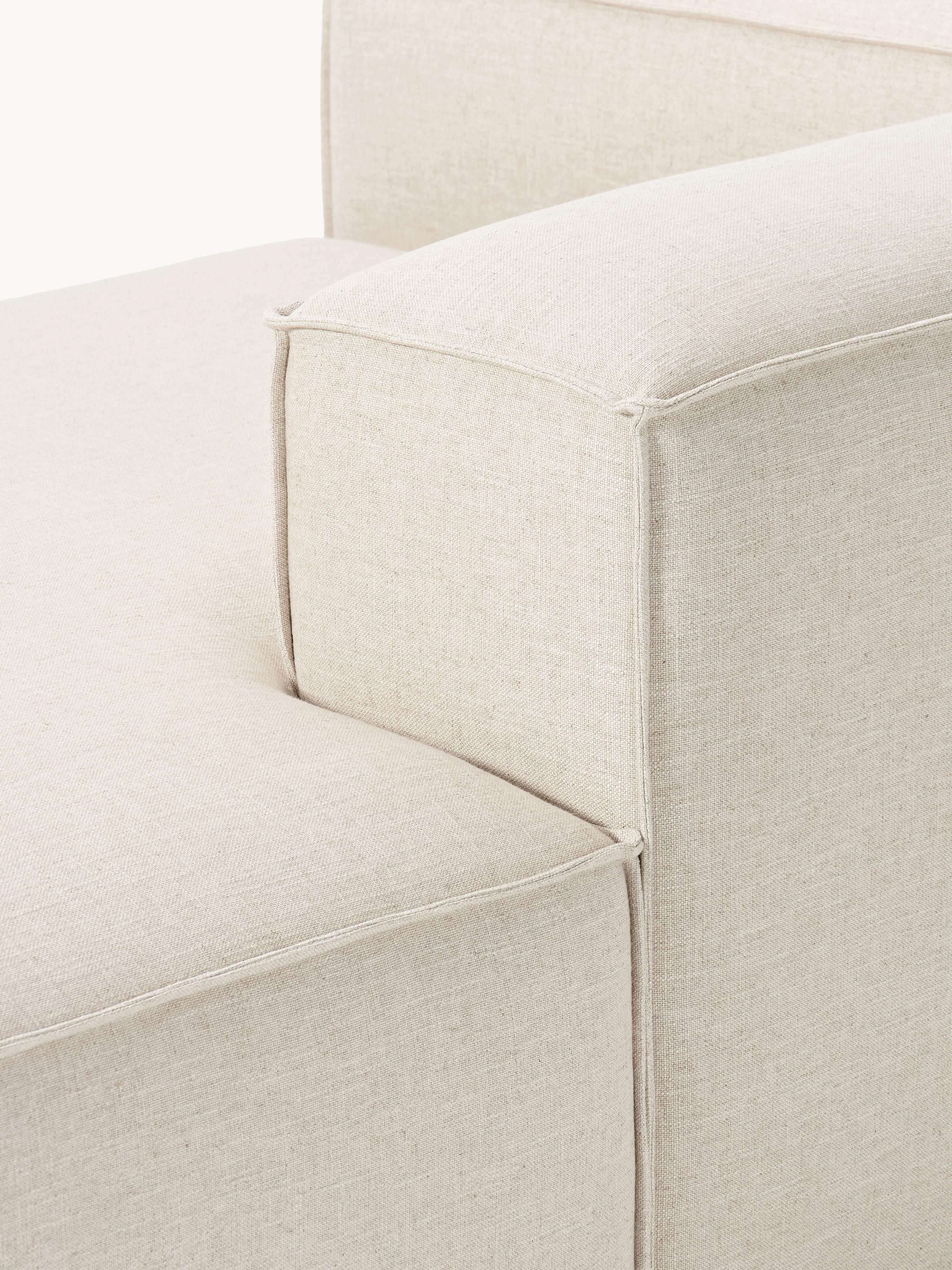 Chaise longue hoekmodule Lennon van linnenmix