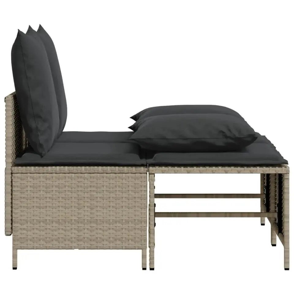 vidaXL - Loungeset - Grijs - Poly rattan