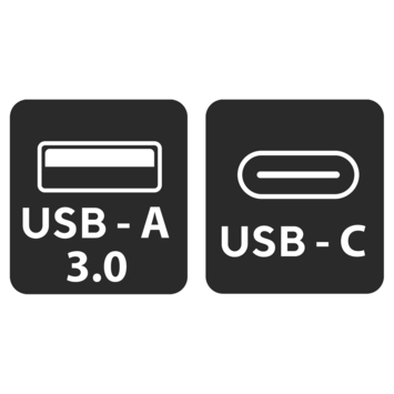 Q-Link adapter 1x USB-C/A en 1x USB-A/C zwart