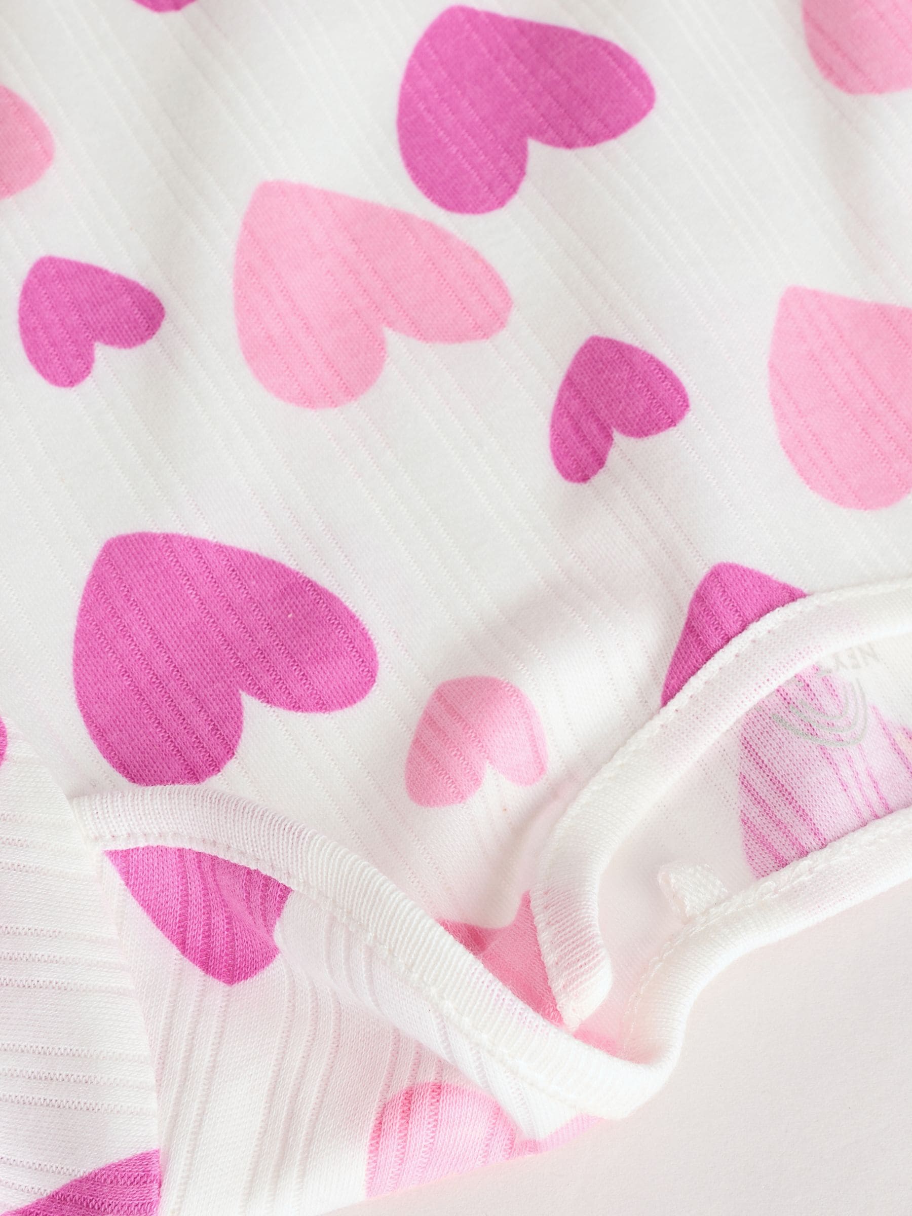 Roze ster - Set van 5 babyrompertjes met lange mouwen