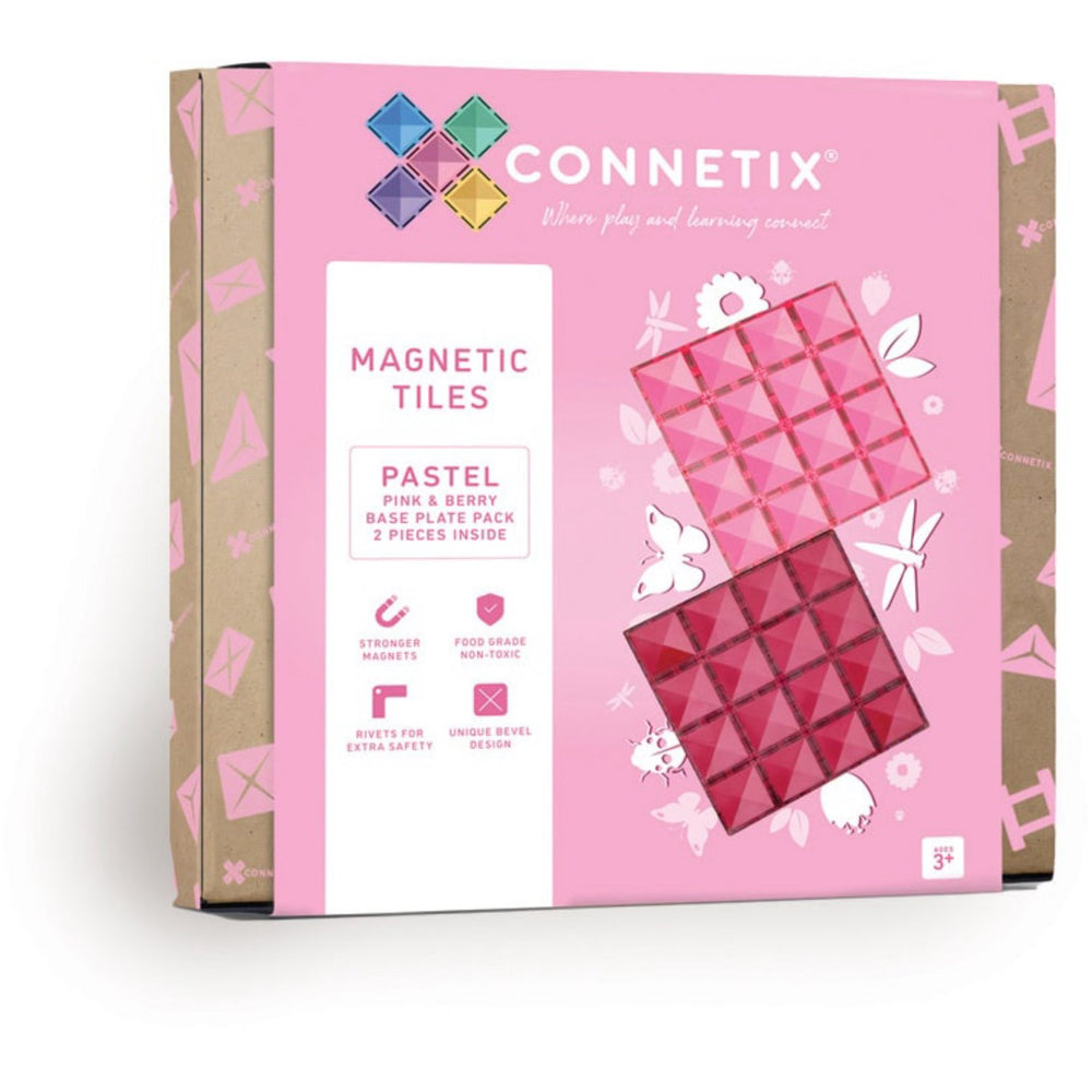 Køb Connetix Pastel Pink & Berry Base Plate 2 Styks