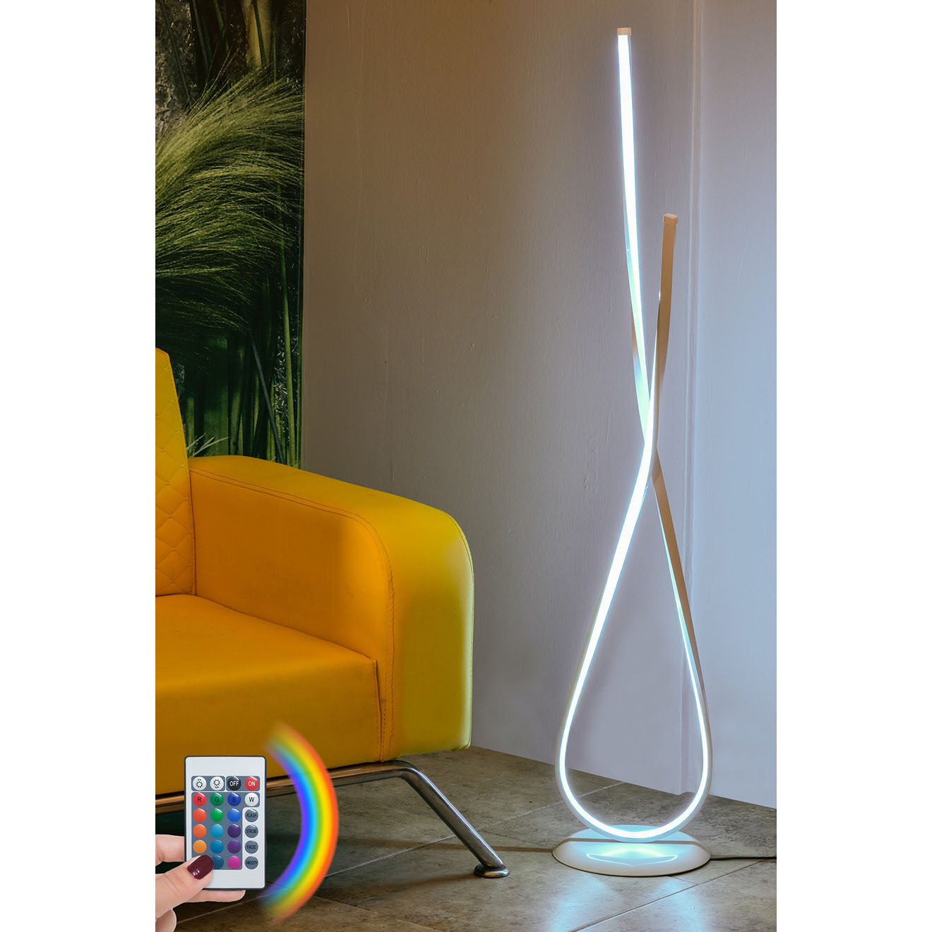 Sheen Lampadaire Van Gogh multicolore - 25x25x120 cm