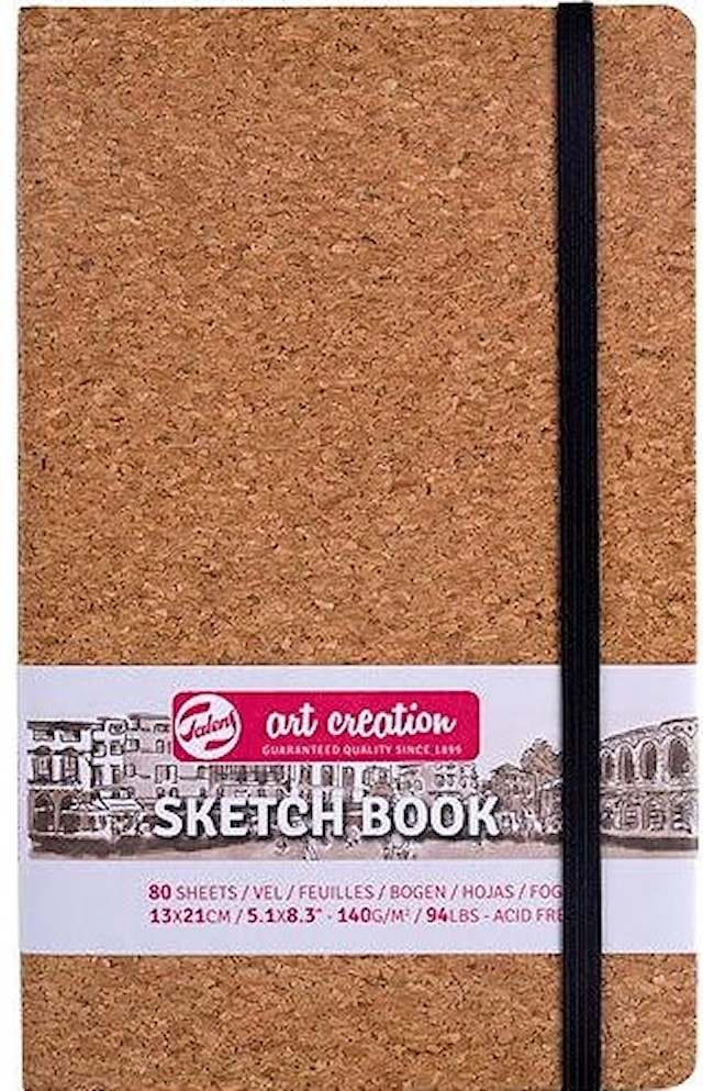 Skissebok Kork 13x21 cm 140g 80 kremhvite sider Talens Art Creation