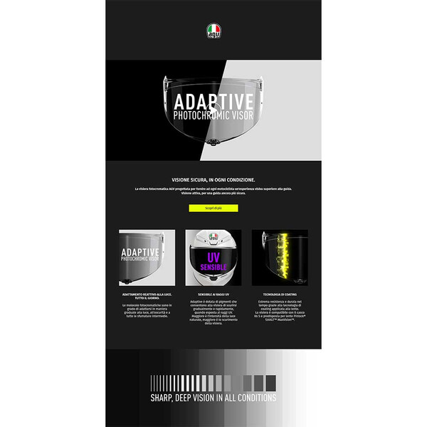 AGV - Ecran photochromique MPLK|K6S Incolore / Fumé