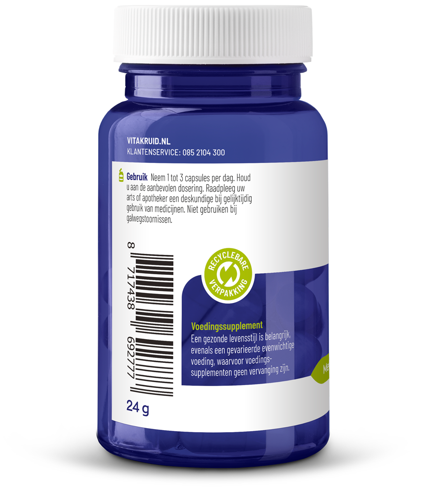 Vitakruid Curcuma C3-2X (95% Curcuminoïden) Met Bioperine® (30 vega capsules)