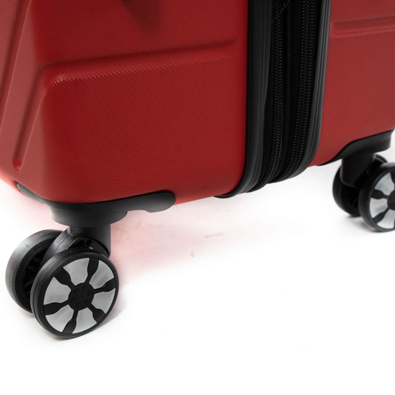 Lot de 3 valises rigides 2123 56, 67 et 77 cm Rouge