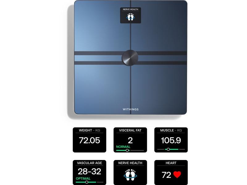 Withings Körperanalysewaage Body Comp Schwarz WLAN-Personenwaage