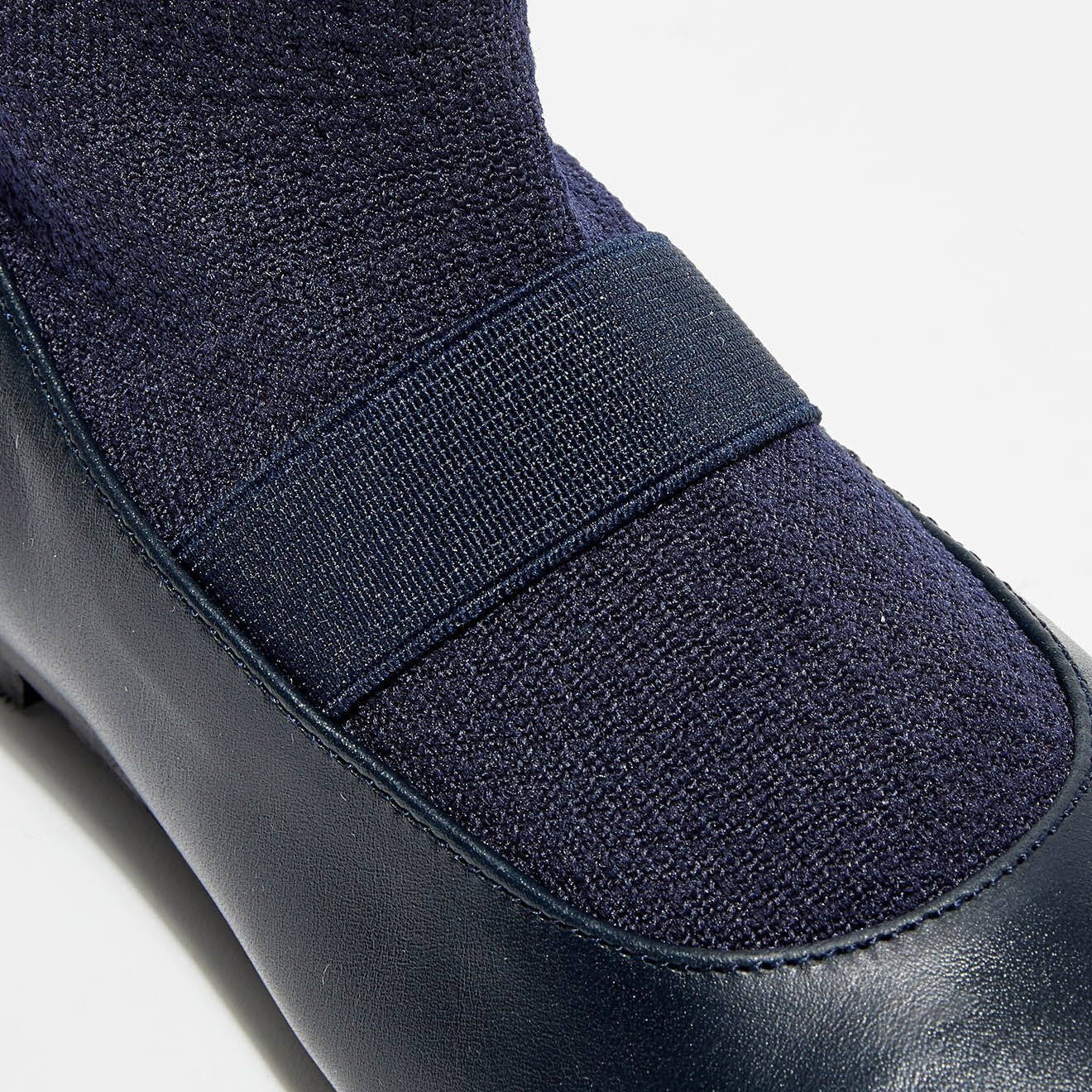 Bonpoint Ballerines en Cuir avec chaussettes Lula marine