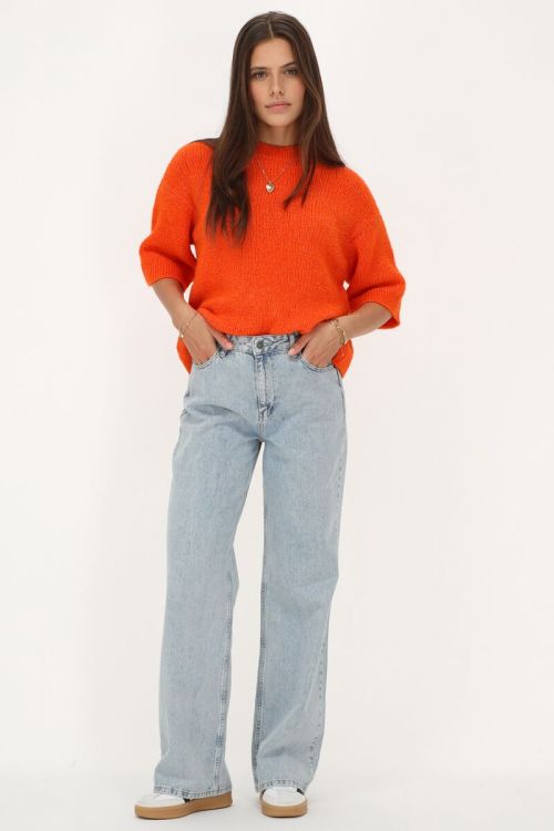 Oranje trui met korte mouwen