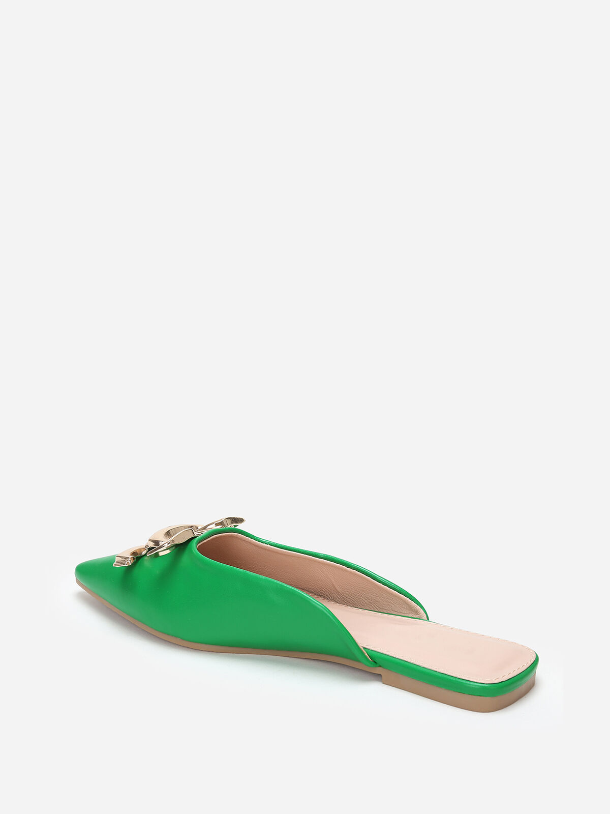 Mules pointues à boucle- Vert