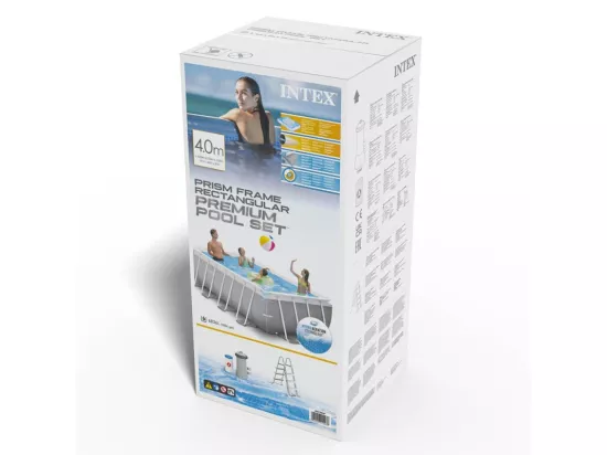 Piscine tubulaire Prism Frame rectangulaire 4,00 x 2,00 x 1,00 m - Intex