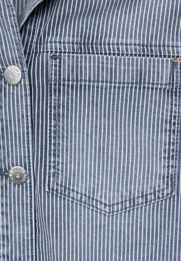 Jeans Overshirt - mid blue wash