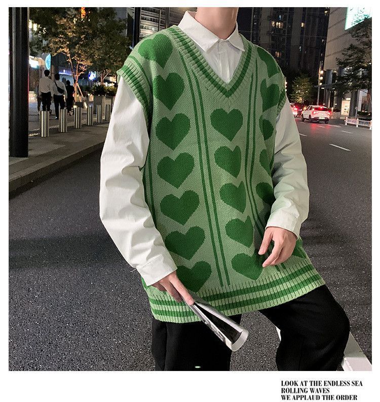 Acrius - Sweatervest met hartpatroon