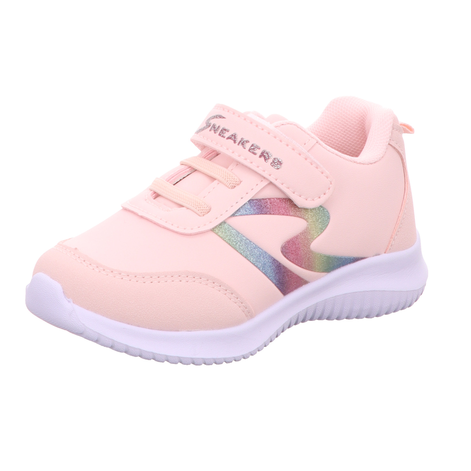 Sneakers Kinder-Mädchen Sneaker-Slipper-Klettschuh Pink-Weiß