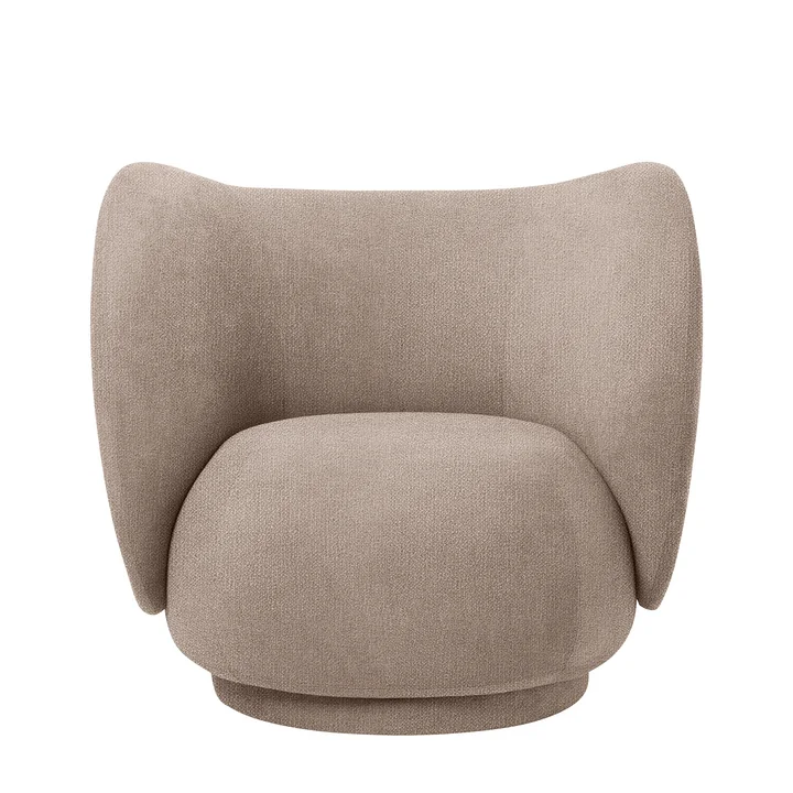 Ferm Living - Rico Lounge Chair, Bouclé off-white