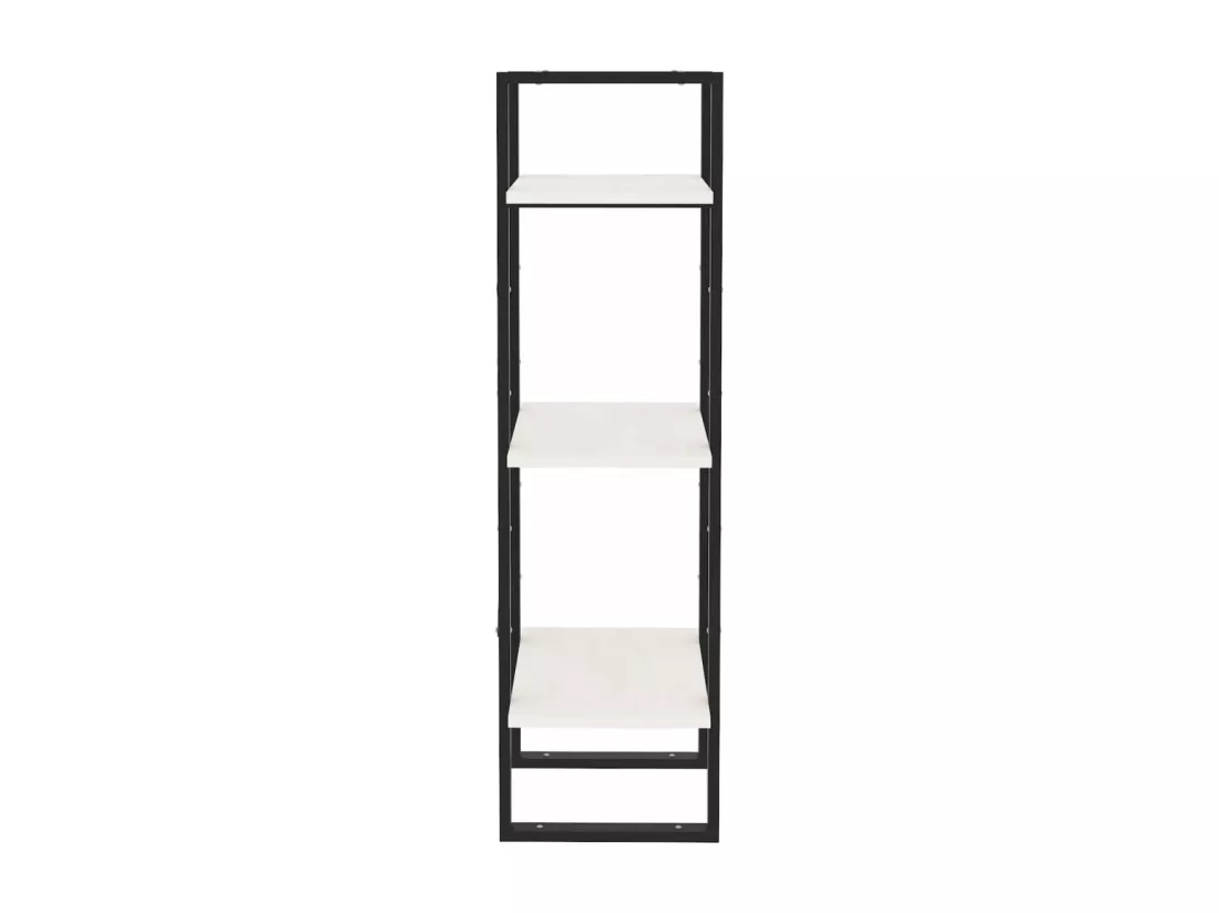 Bibliothèque à 3 niveaux Blanc 40x30x105 cm Bois de pin massif
