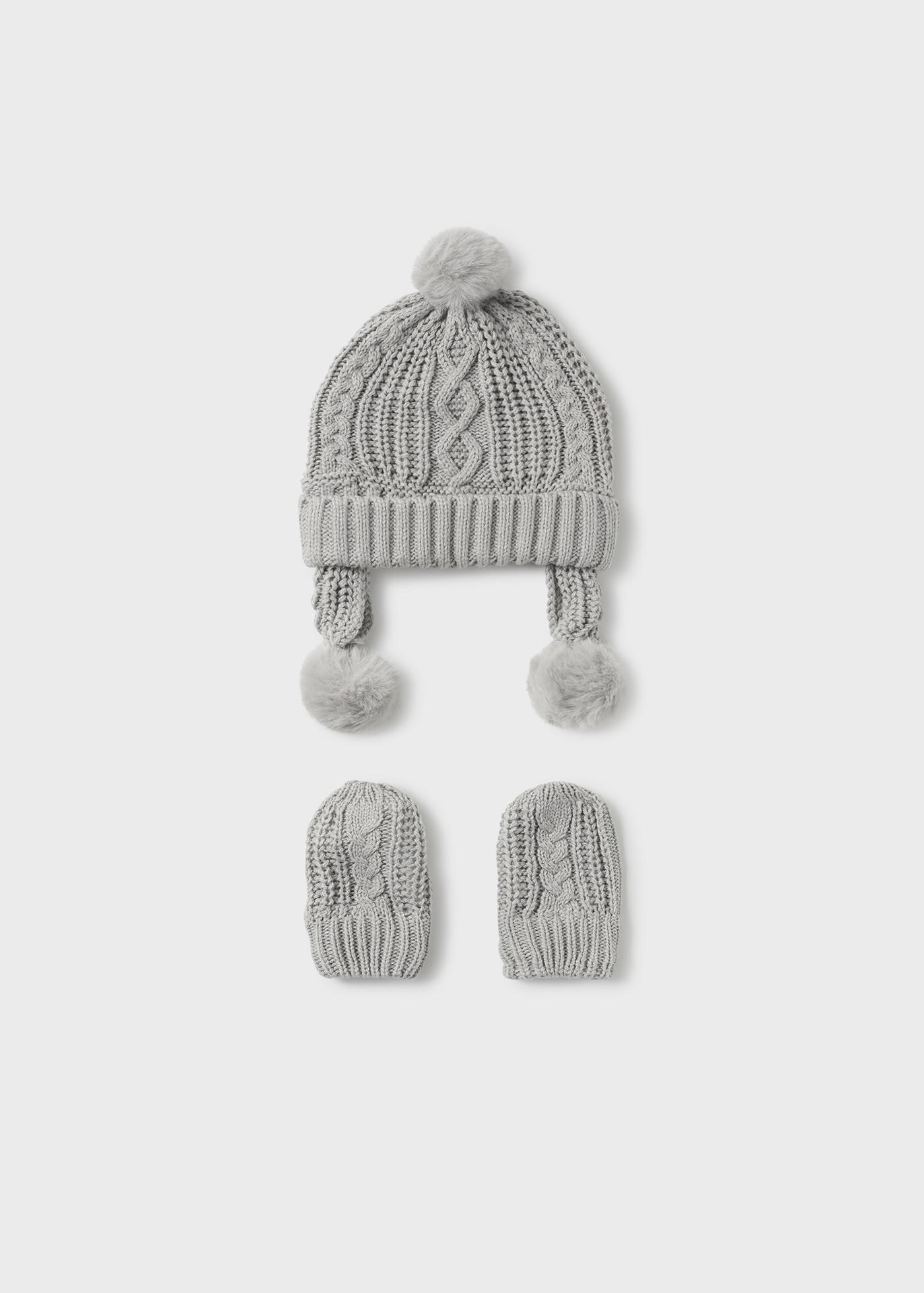 Conjunto de gorro e luvas para recém-nascido