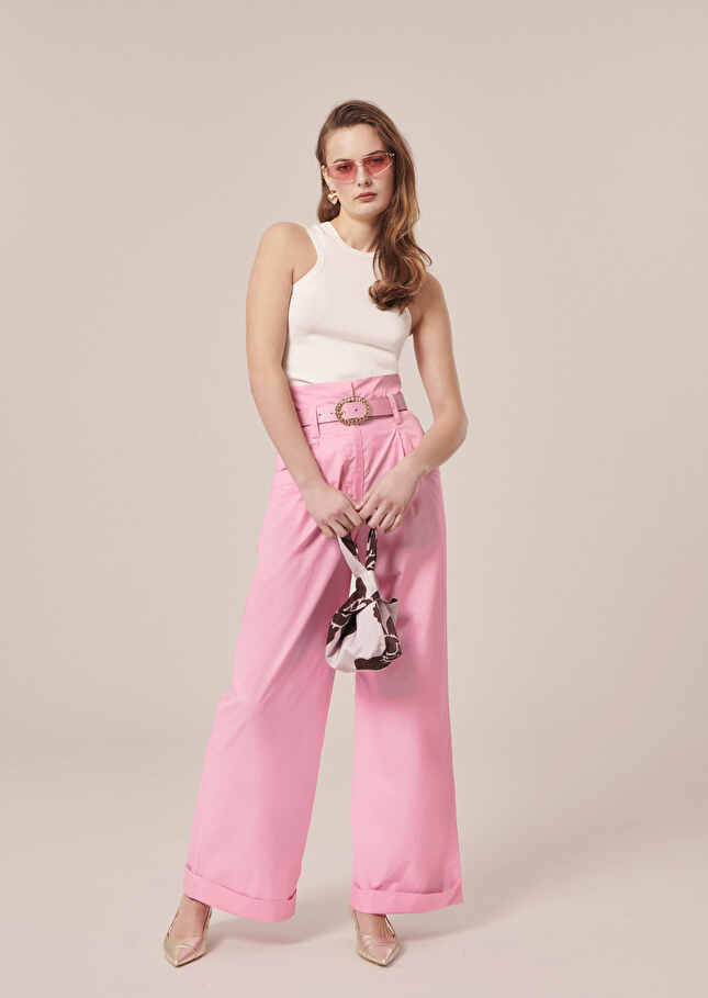 Pantalon Pylarose pale en popeline
