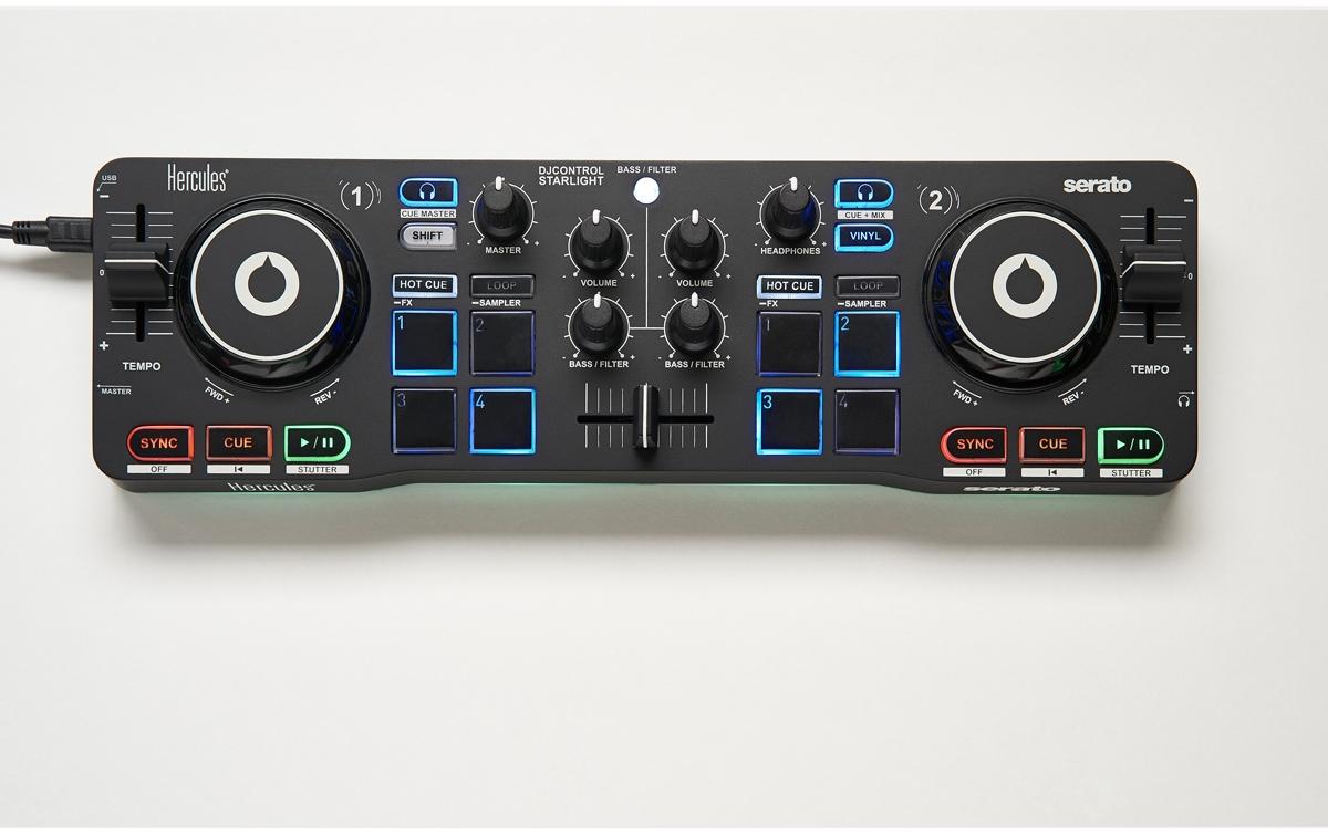 DJ-Controller DJControl Starlight2-Deck-USB-DJ-Controller mit «SeratoDJ Lite» für den Einstieg ins DJing