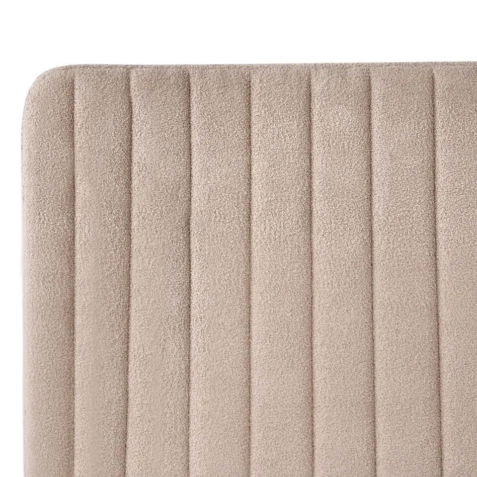 LUNAN - Tweepersoonsbed - Beige - 120 x 200 cm - Bouclé