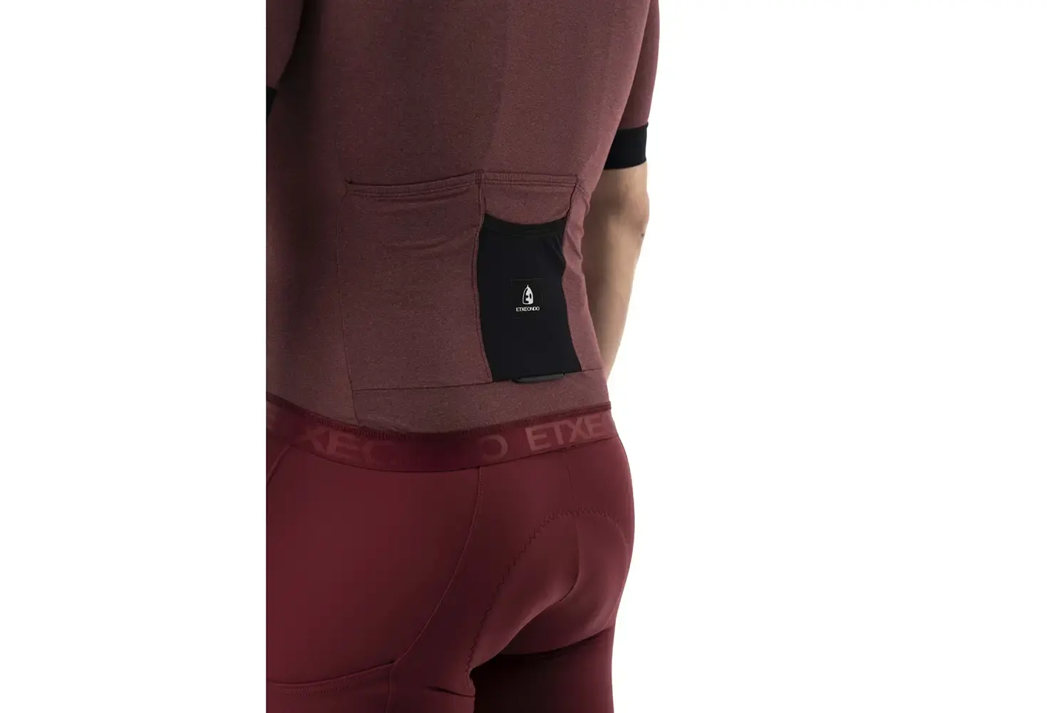 Etxeondo Ondar Fietsshirt Korte Mouwen Donkerrood Heren