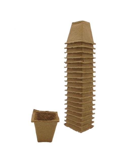 Nature Bio Afbreekbare Kweekpotjes - Kweekbenodigdheden - 6x6x6 cm 20 stuks