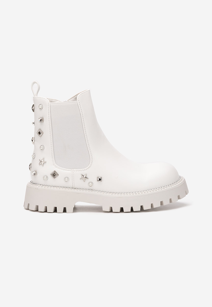 Bottines chelsea femme blanches Marinelia