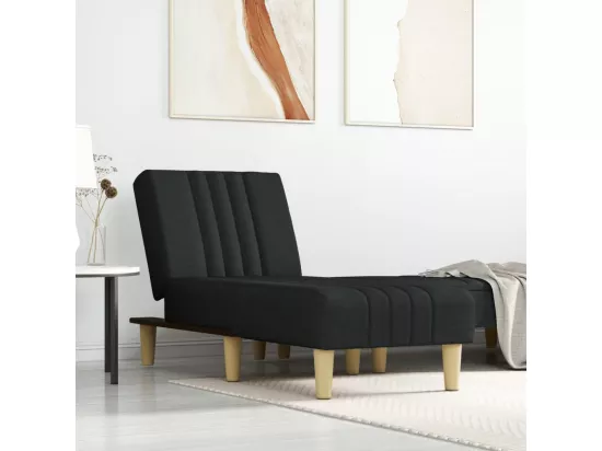 Prolenta Premium - Chaise longue noir tissu