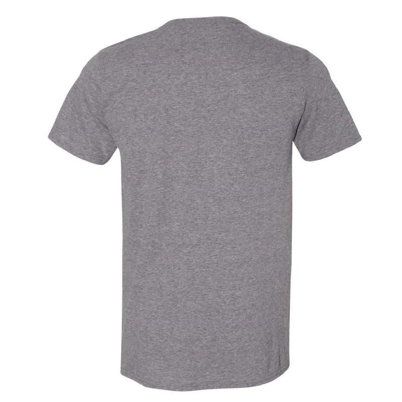 Camiseta básica de manga curta macia, 100% algodão grosso, Gildan