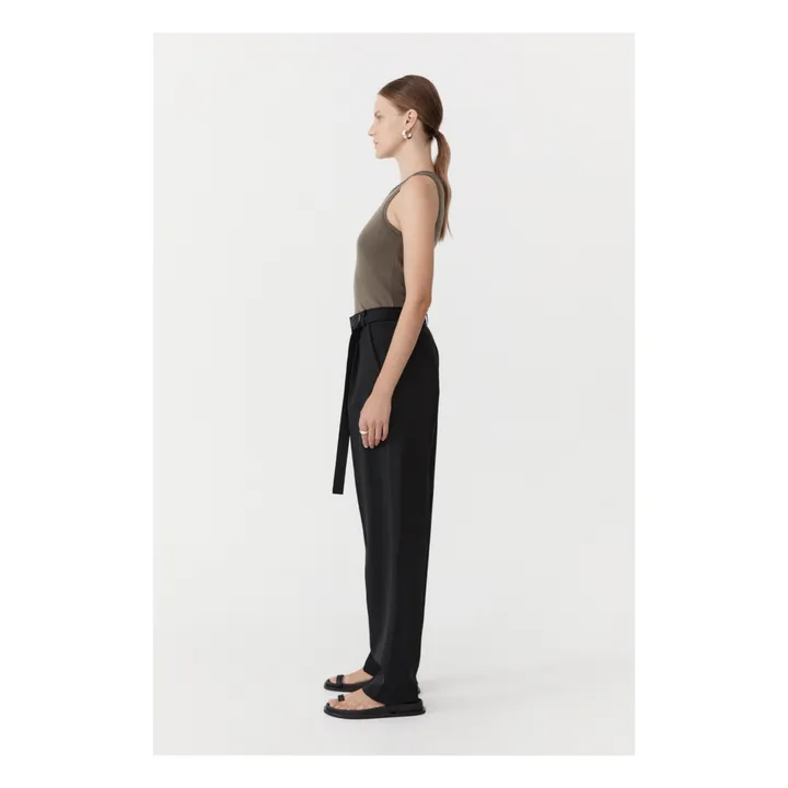 St Agni Pantalon Ceinturé | Noir