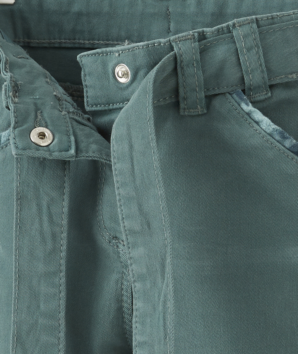PANTALON CHINO BÉBÉ FILLE VERT AVEC CEINTURE