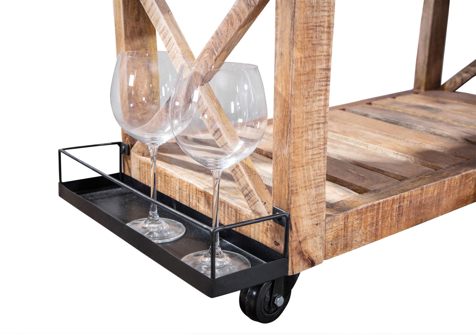 INTERhome Servierwagen MARC 97 x 85 cm Mango massiv