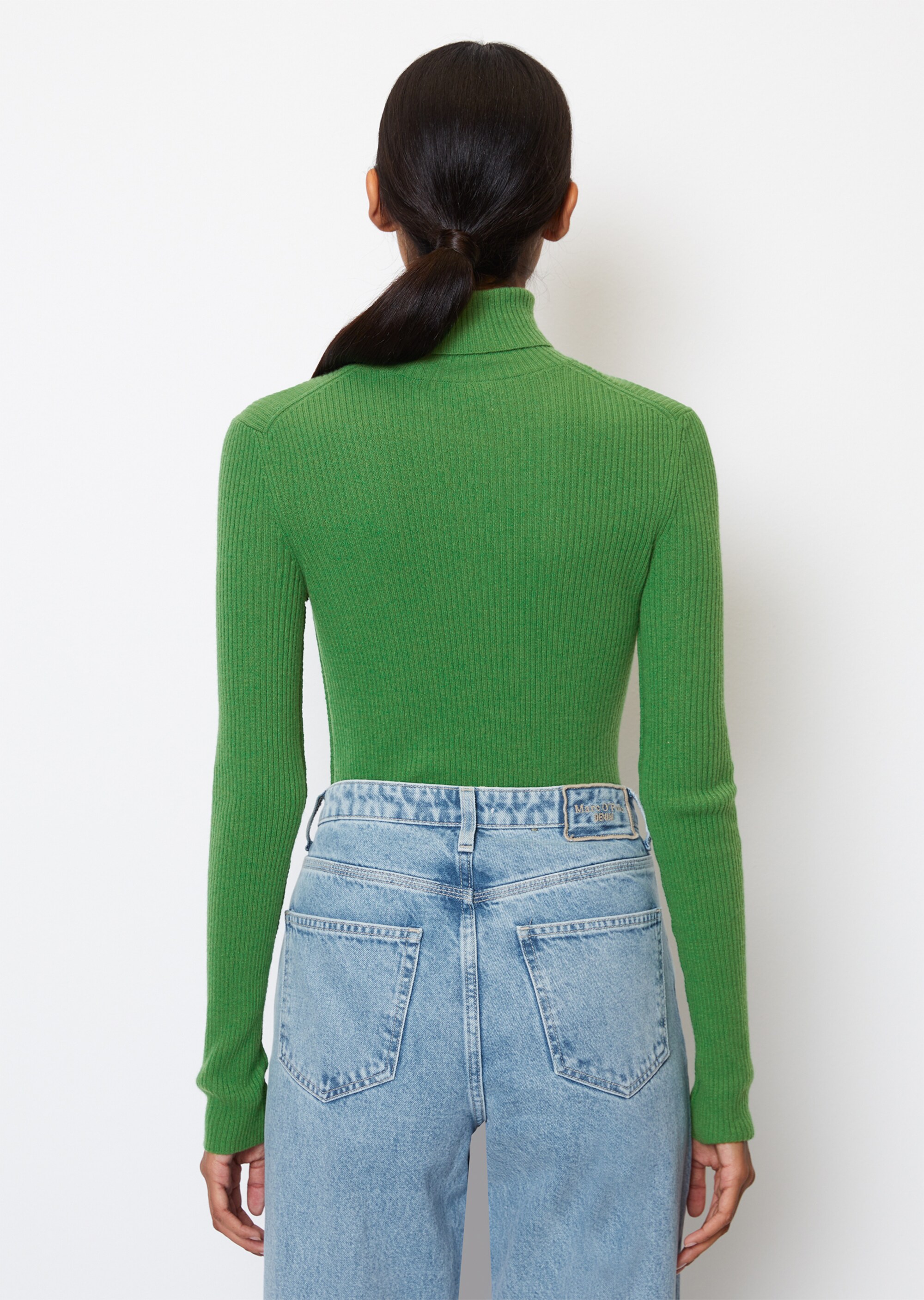 Rollkragenpullover shapedim soften Rippstrick