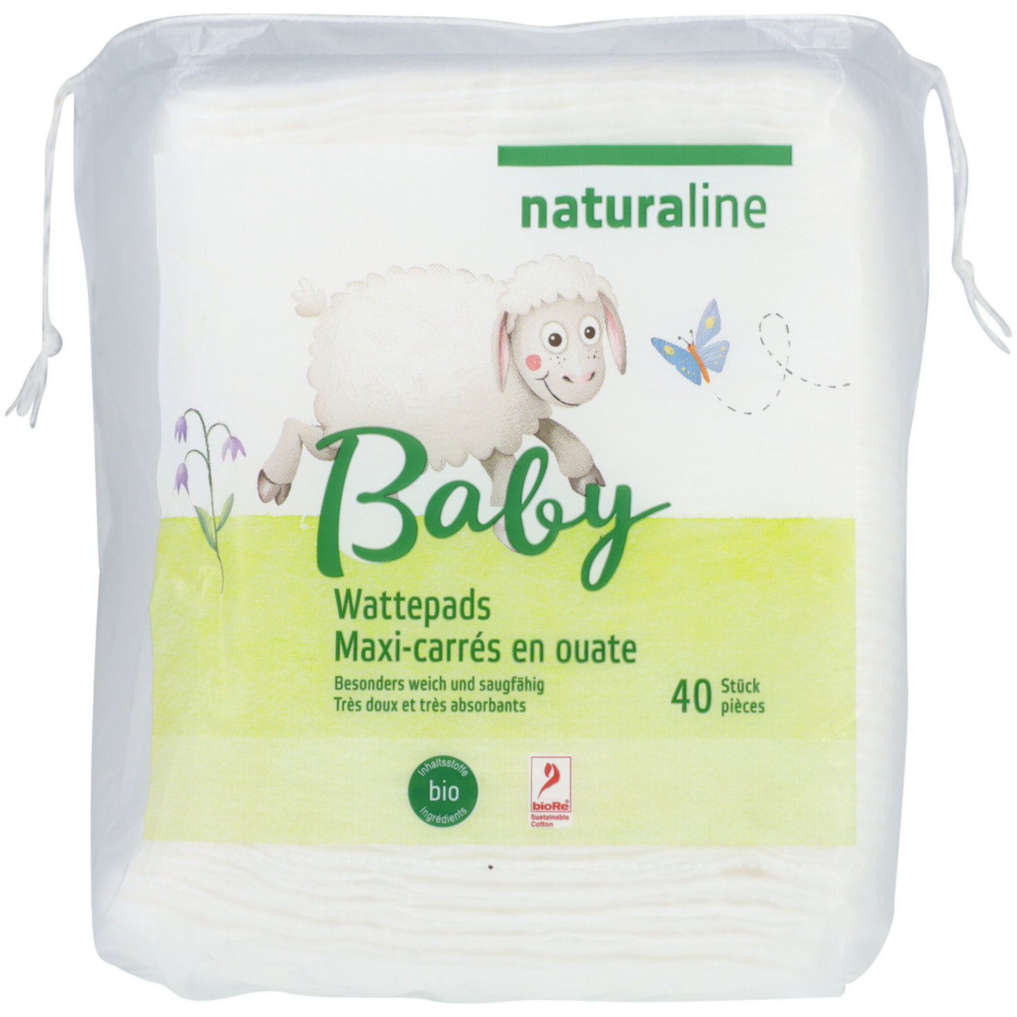 Baby Wattepads Naturaline 40 Stück