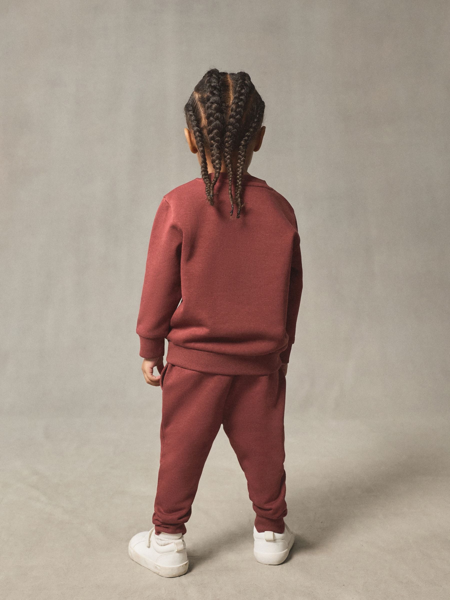 Bordeauxrood - Set met sweatshirt en joggingbroek (3mnd-7jr)