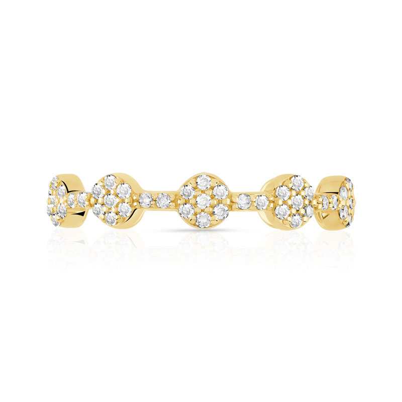 Bague or 375 jaune diamant