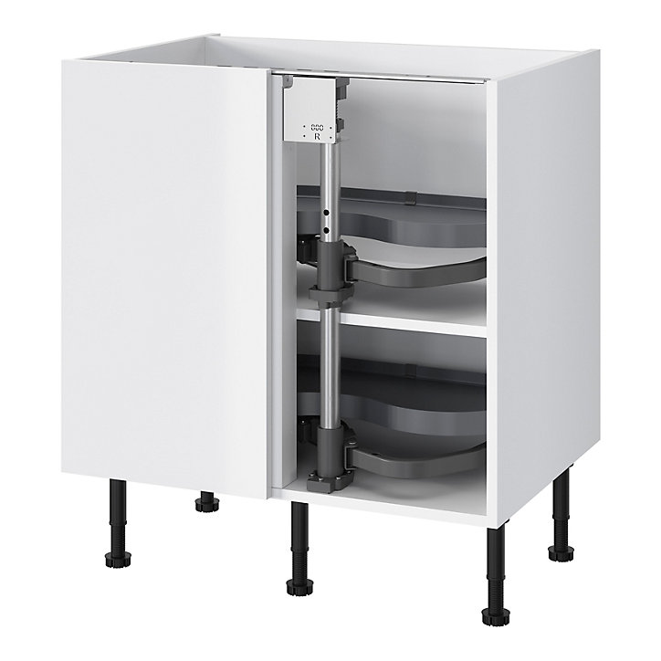 Rangement coulissant d'angle pour meuble de cuisine GoodHome Pebre 80 cm, gauche