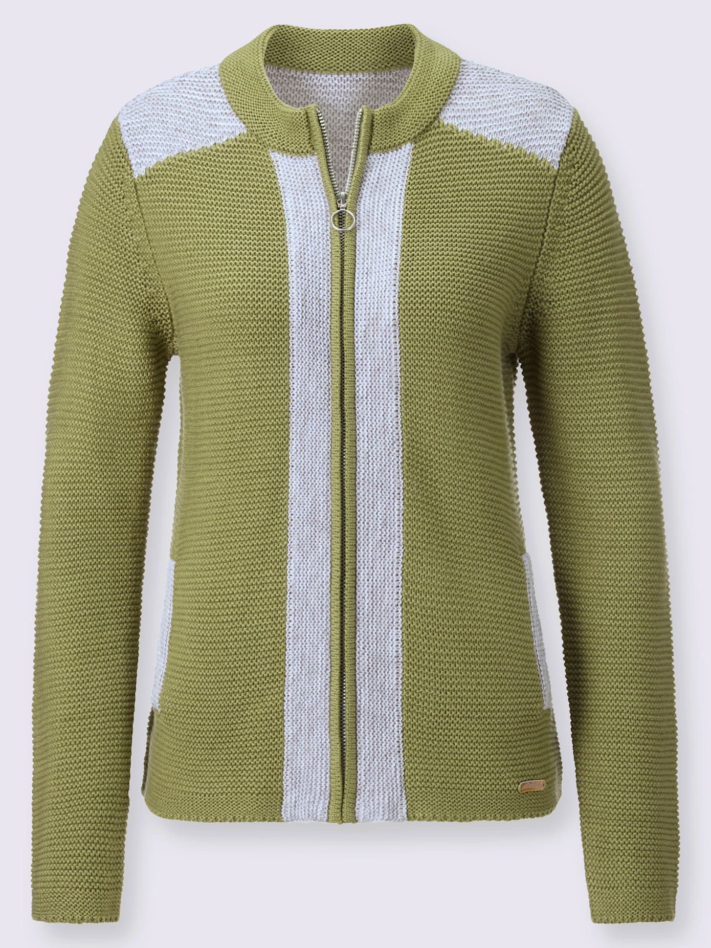 Veste en tricot aspect mailles à l'envers