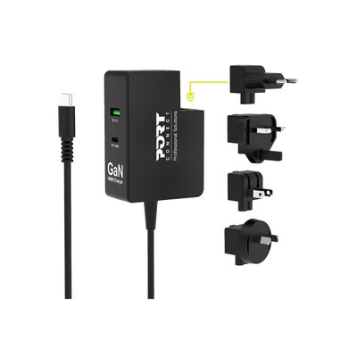 PORT Connect - Chargeur secteur universel USB-C et USB-A Quick Charge - GaN 100 Watt