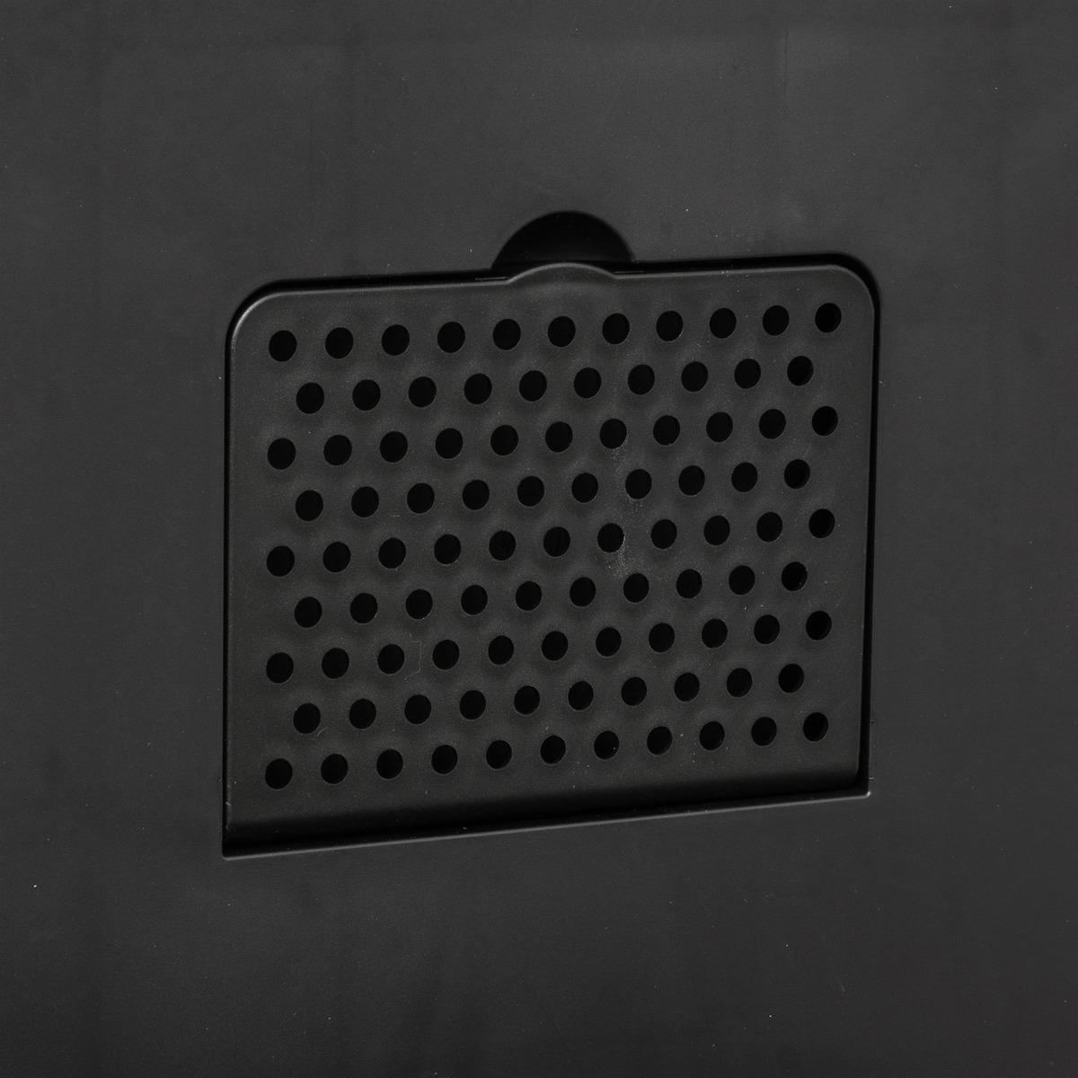 POUBELLE A PEDALE CARRE DELTA 30L CARBONE
