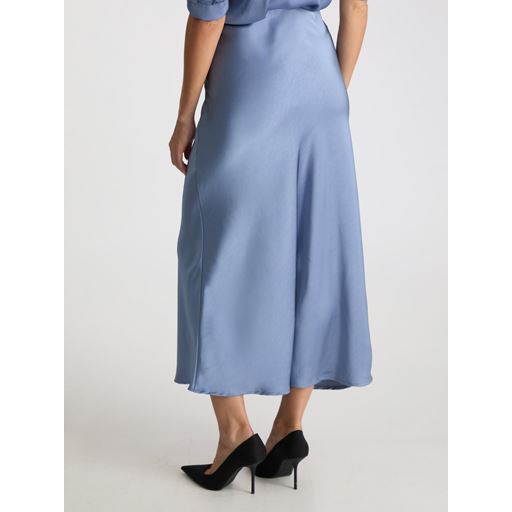 Neo Noir Vicky Heavy Sateen Nederdel, Smoke Blue, 40