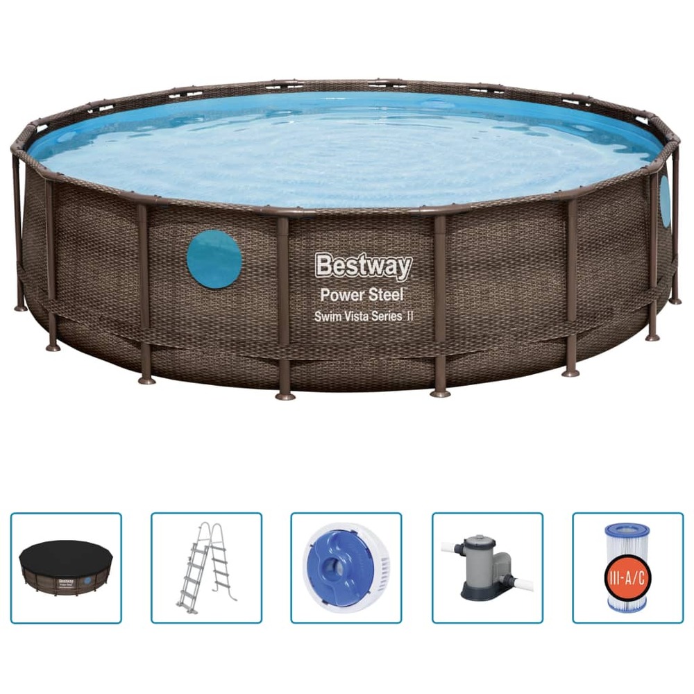 Ensemble de piscine power steel 488x122 cm