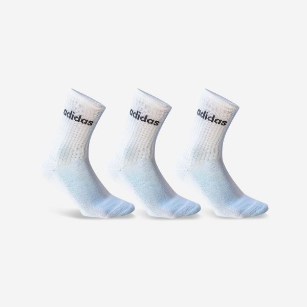 Adidas Meias de Desporto Cano Alto Branco (3 pares)-40/42