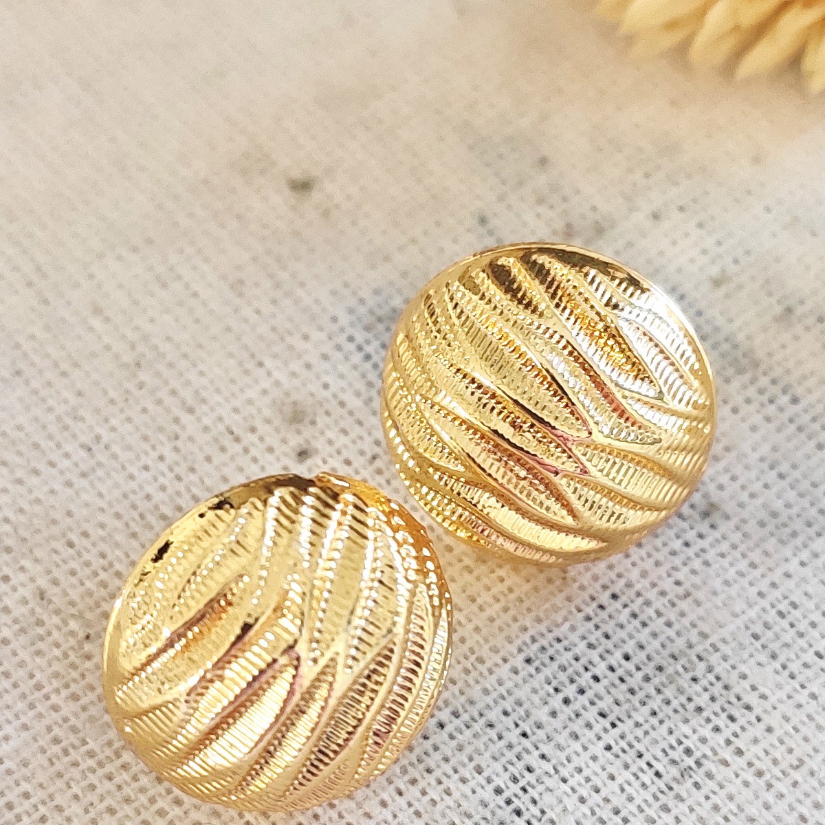 Boucles d'oreilles - Laiton plaqué or