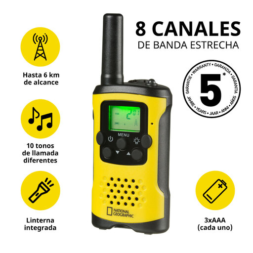 Walkie-talkies com alcance de 6 km e operação mãos-livres - National Geographic