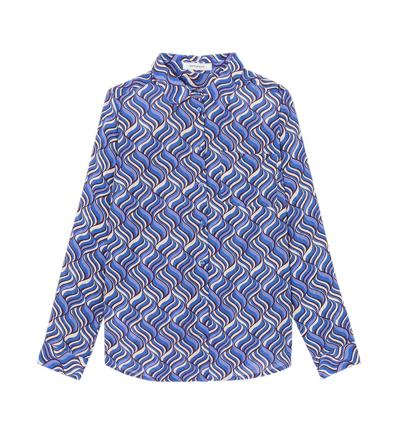 Chemise imprimée Femme - Imprimé bleu