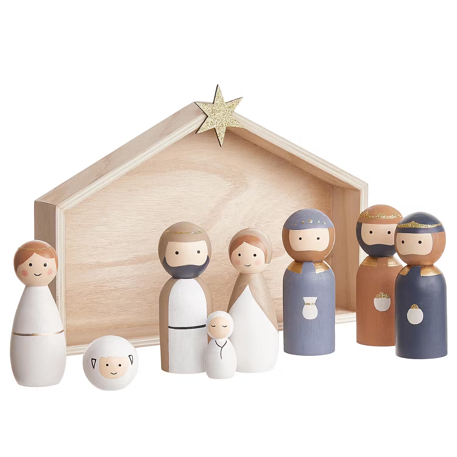 X-MAS Deko-Krippen 9-tlg.