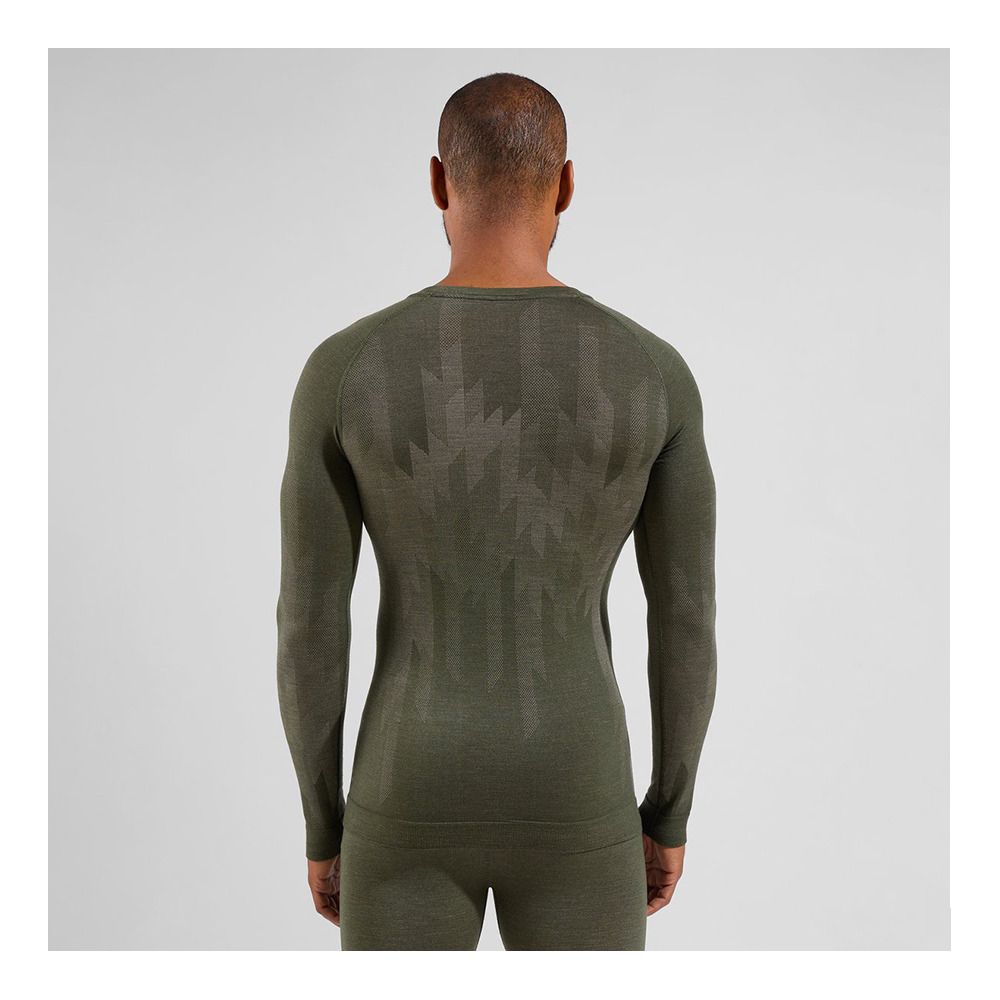 Odlo KINSHIP PERFORMANCE WOOL WARM 200 - Sous-couche Homme deep depths melange
