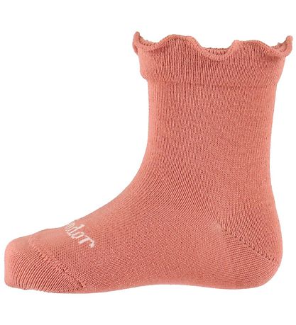 Condor Socken m. Rüsche - Mattrosa
